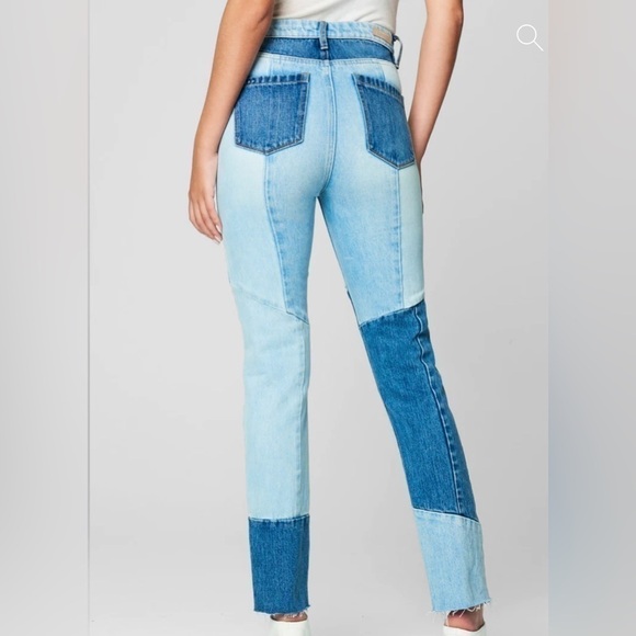 Blank NYC Patchwork Skinny Denim Jeans NWT The Lexington Fare Warning NWT - Picture 3 of 3